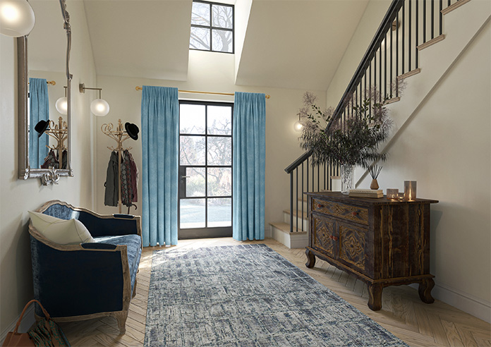 Florence Faux Suede, Cloud Blue - Made to Measure Curtains - Image 8